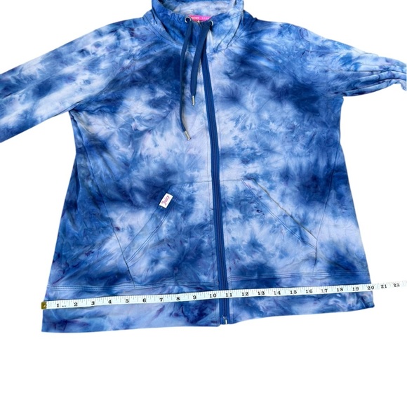 Juicy Couture Sport Y2K Women's Blue purple Tie Dye Track Jacket Full Zip - Picture 9 of 12
